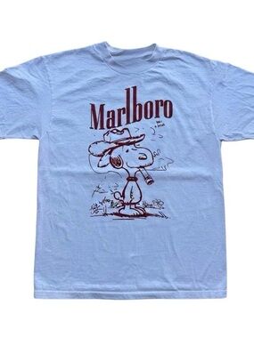 Gildan White Tee with Maroon  Graphic